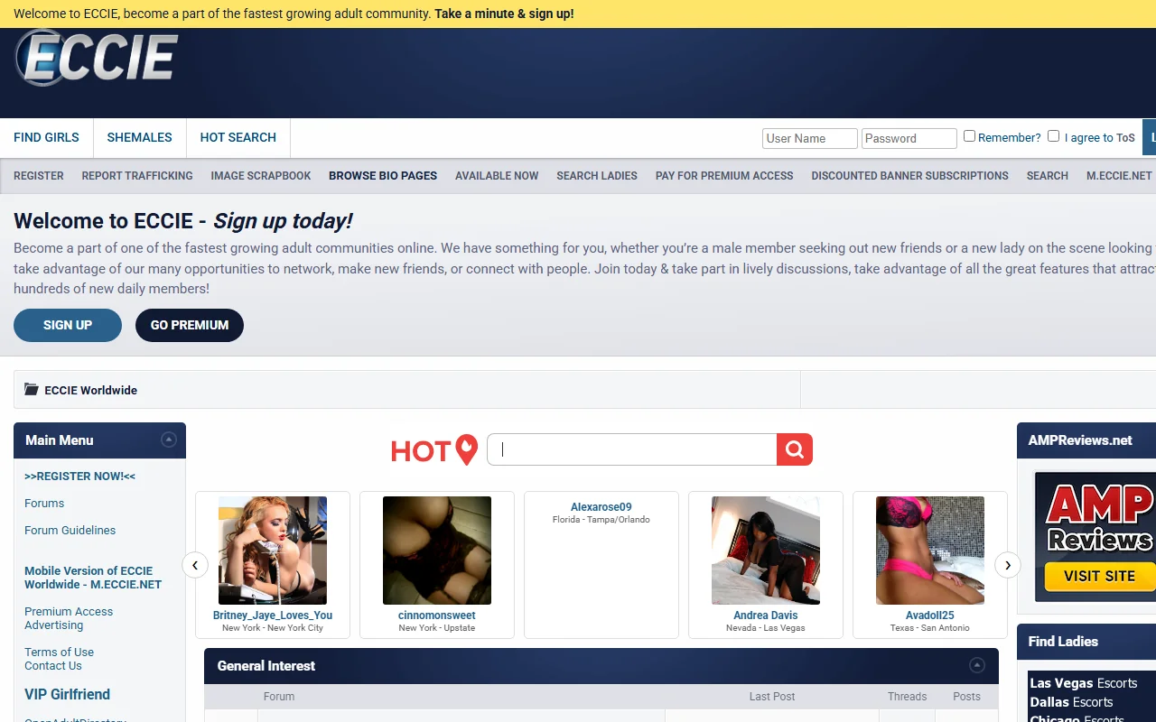 Screenshot of Eccie