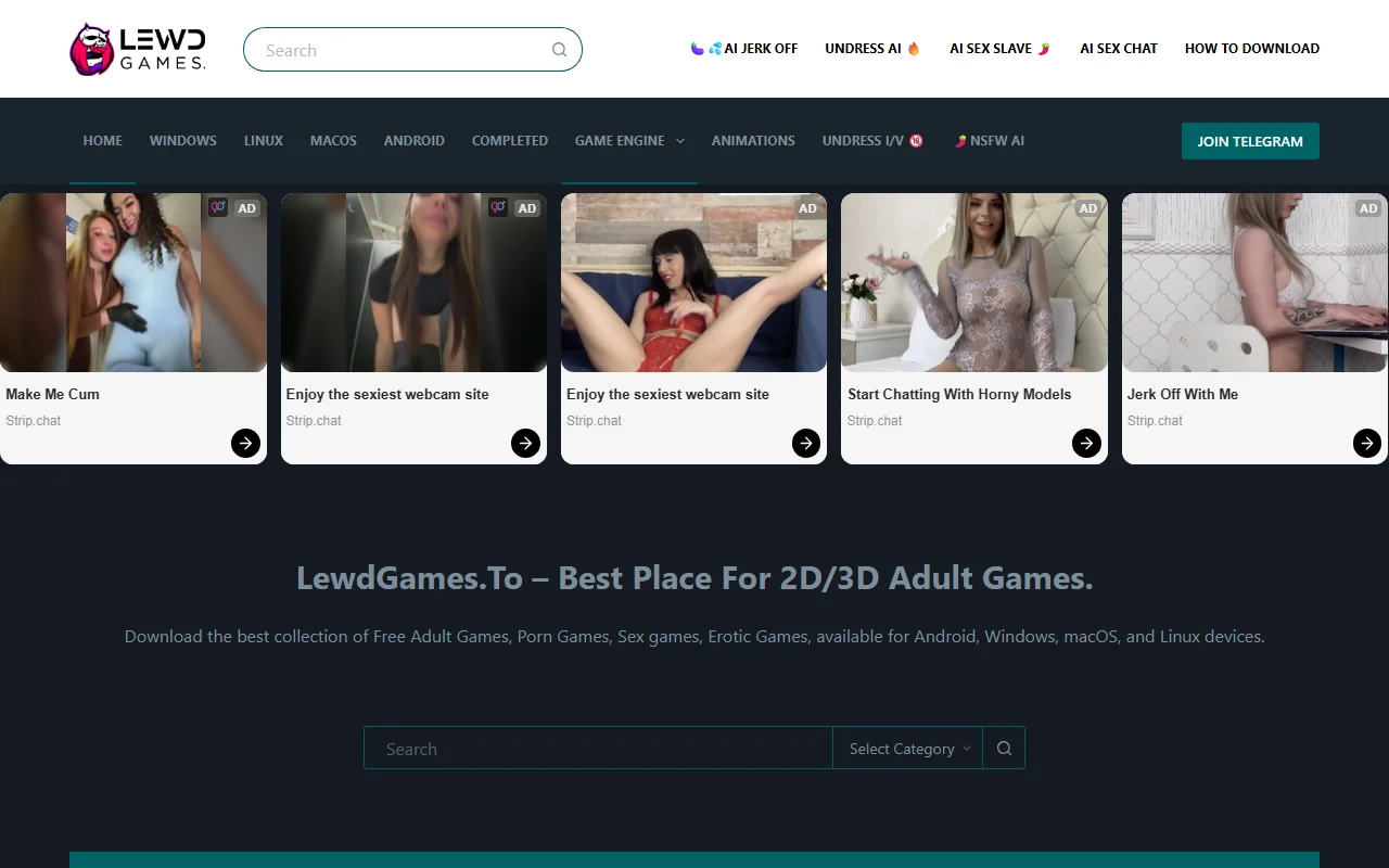 Screenshot of Lewdgames